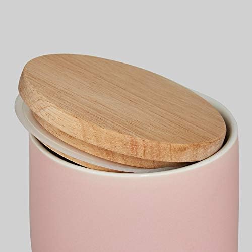 Keramik Vorratsdosen mit Holzdeckel Sweet Scandi - Rosa (10x9cm) Springlane