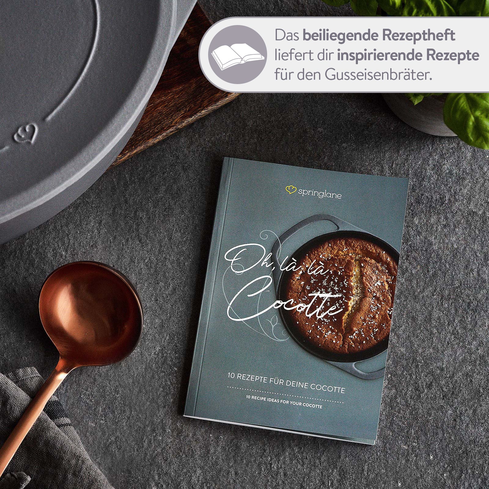 Cocotte rund 24 cm, für alle Herdarten inkl. Induktion - 4 Liter Springlane