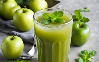 Erfrischender Apfelsaft mit Zucchini, Minze und Zitrone – Fruchtig, leicht und voller Geschmack Springlane
