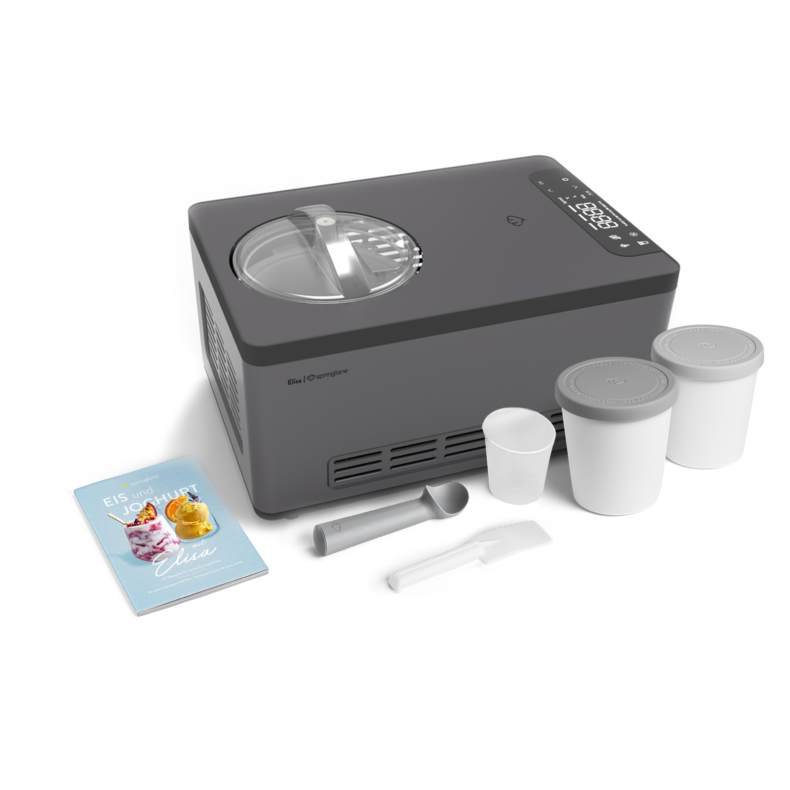 Eismaschine Elisa 2,0 Liter - Schwarz oder Silber Springlane