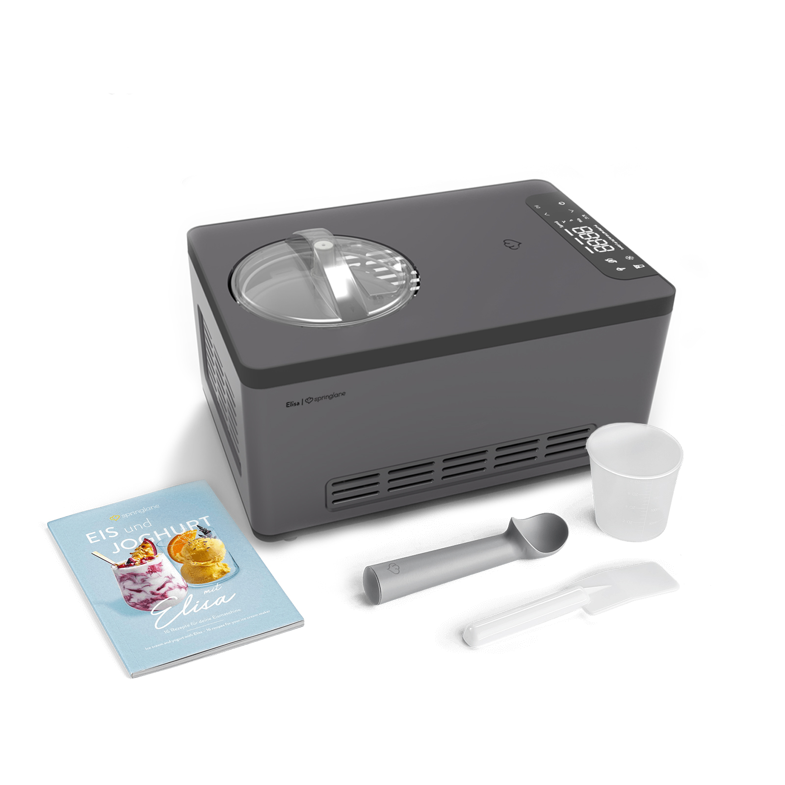 Eismaschine Elisa 2,0 Liter - Schwarz oder Silber Springlane