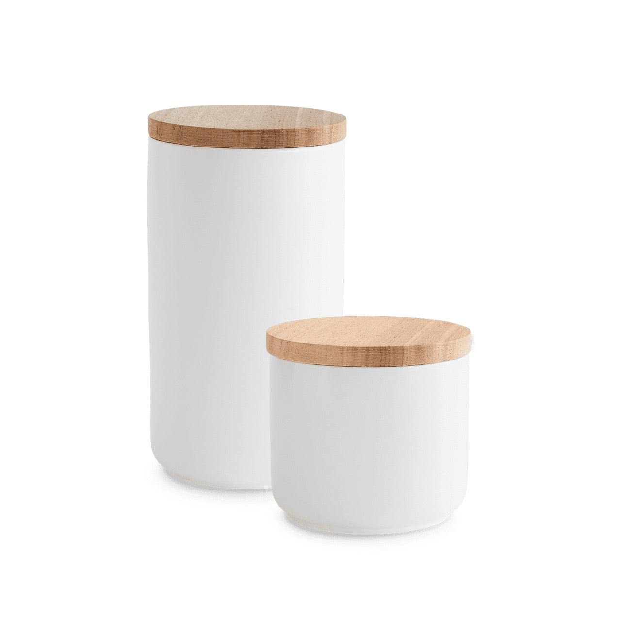 Keramik Vorratsdosen Sweet Scandi 2er Set - Weiß/Braun Springlane