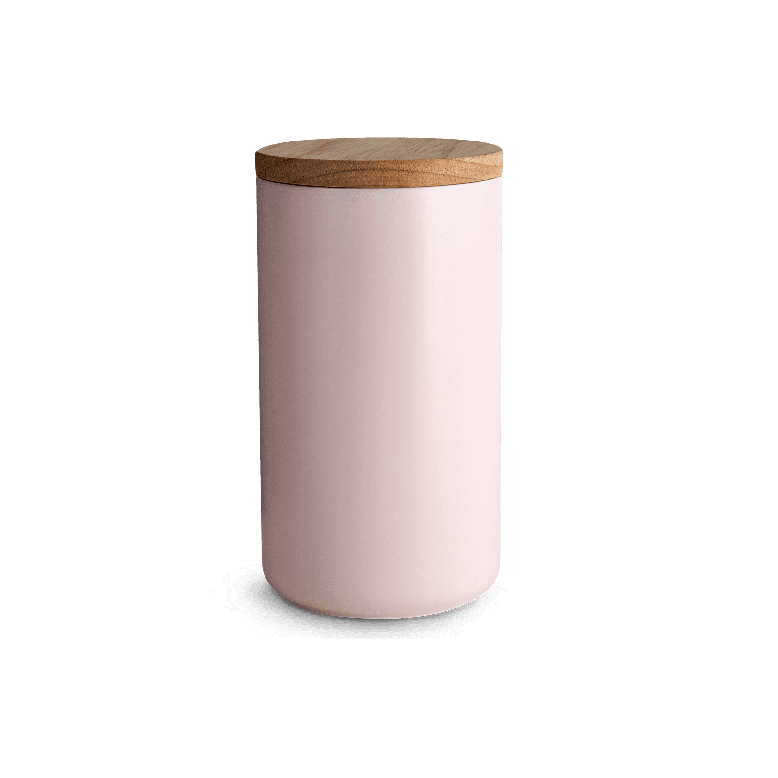 Keramik Vorratsdosen Sweet Scandi mit Holzdeckel - 10,1 x 18,3 cm - Rosa/Braun Springlane