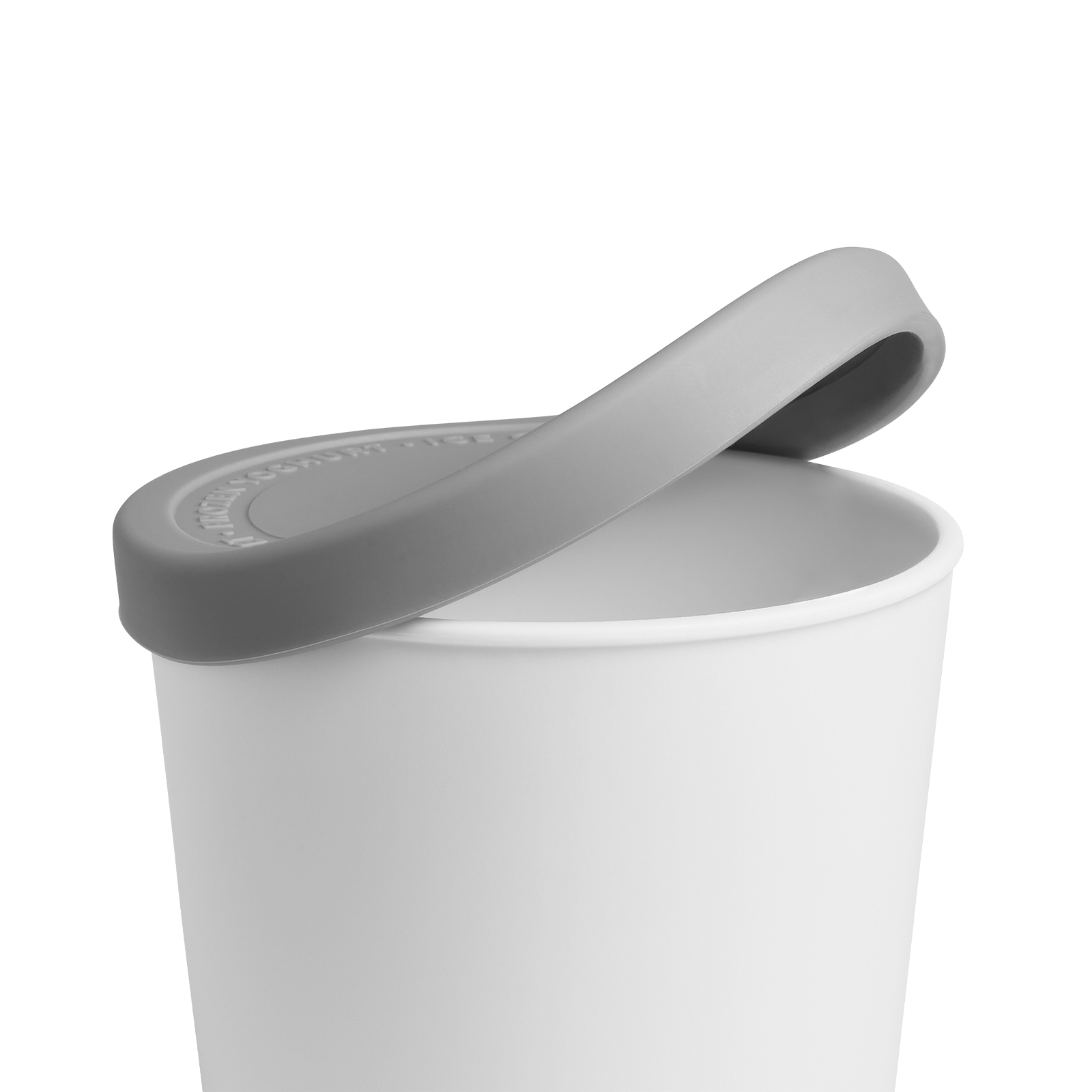 4er-Set Eisbehälter 400 ml, 8,2 x 10,5 cm, BPA-frei - Grau/Weiß Springlane