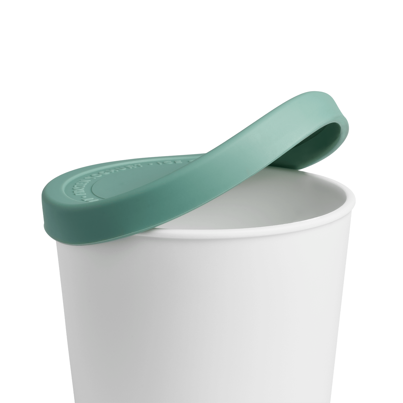 4er-Set Eisbehälter für Speiseeis 400 ml, 8,2 x 10,5 cm, BPA-frei - Mint/Weiß Springlane